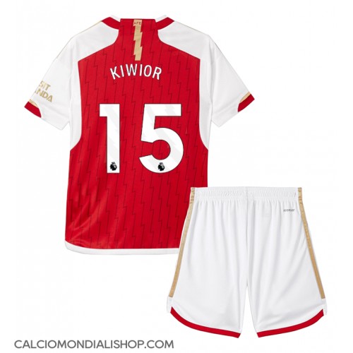 Maglie da calcio Arsenal Jakub Kiwior #15 Prima Maglia Bambino 2023-24 Manica Corta (+ Pantaloni corti)